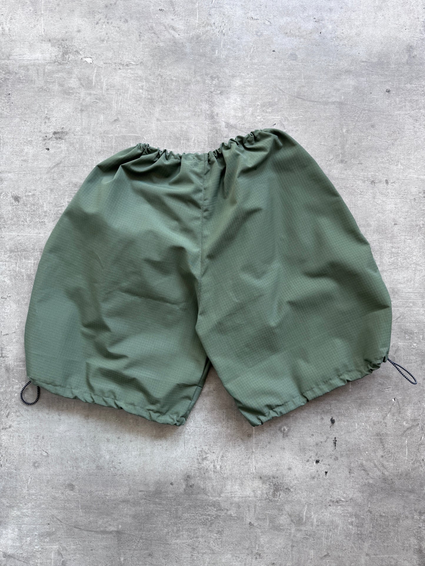 VT Rework : Drawstring Cargo Green Shorts | Large, Multicoloured