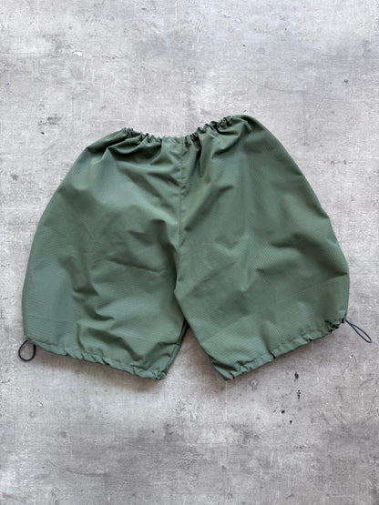 VT Rework : Drawstring Cargo Green Shorts | Large, Multicoloured