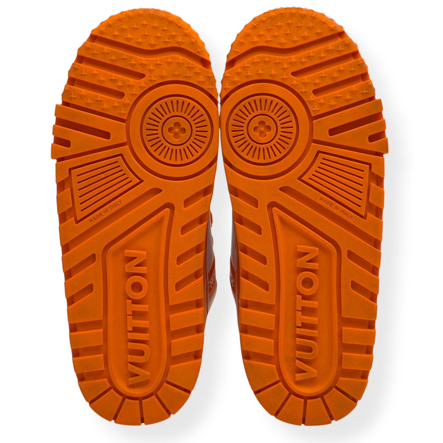 LOUIS VUITTON MAXI LV TRAINER SNEAKER ORANGE / WHITE UK9 | UK 9, Orange
