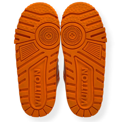 LOUIS VUITTON MAXI LV TRAINER SNEAKER ORANGE / WHITE UK9 | UK 9, Orange