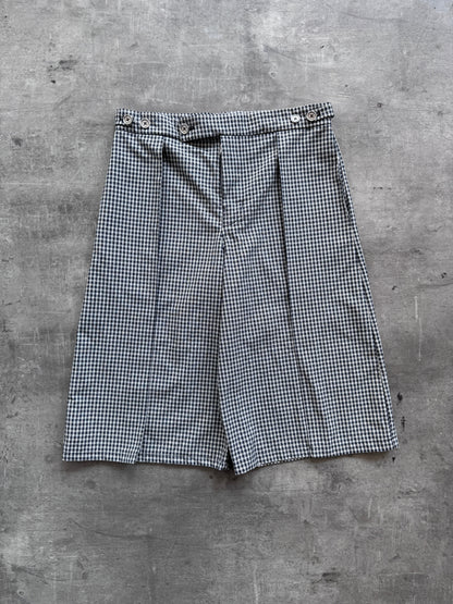 VT Rework : Pleated Check Tailored Shorts | W29, Multicoloured
