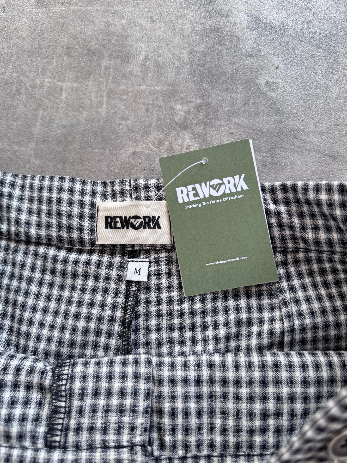 VT Rework : Pleated Check Tailored Shorts | W29, Multicoloured