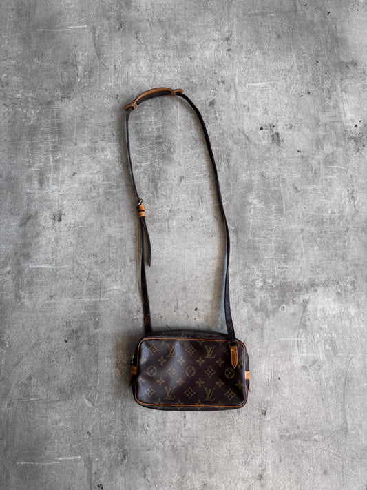 Louis Vuitton Brown Monogram Print Crossbody Bag