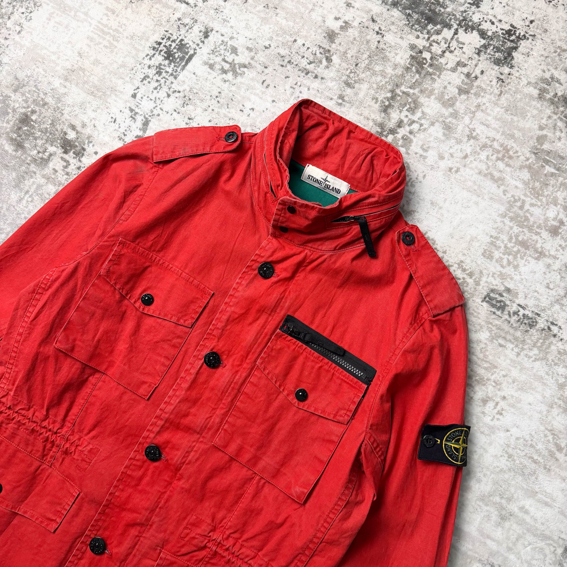 Stone Island Tela Stella Field Jacket (S) | Small, Red
