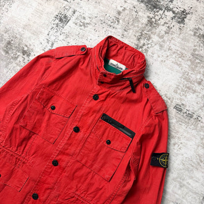 Stone Island Tela Stella Field Jacket (S) | Small, Red