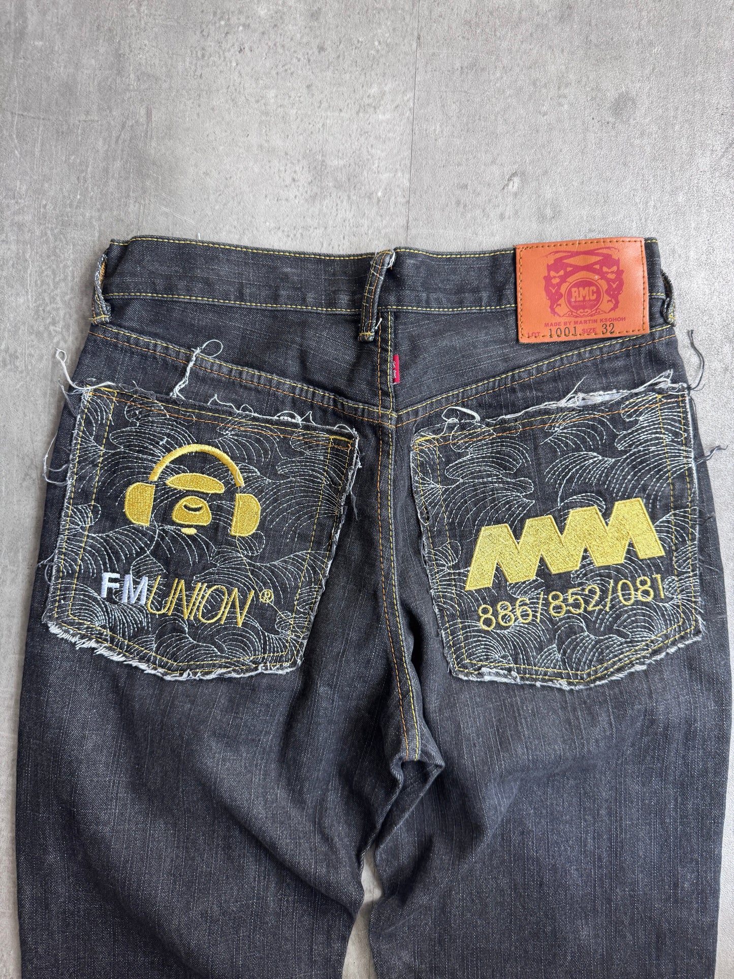 RMC 'FMUnion' Grey Embroidered Jeans