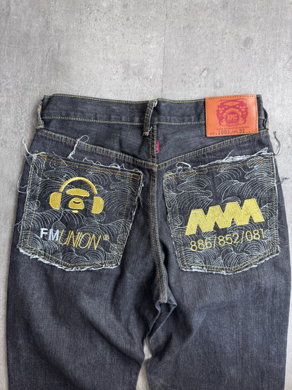 RMC 'FMUnion' Grey Embroidered Jeans