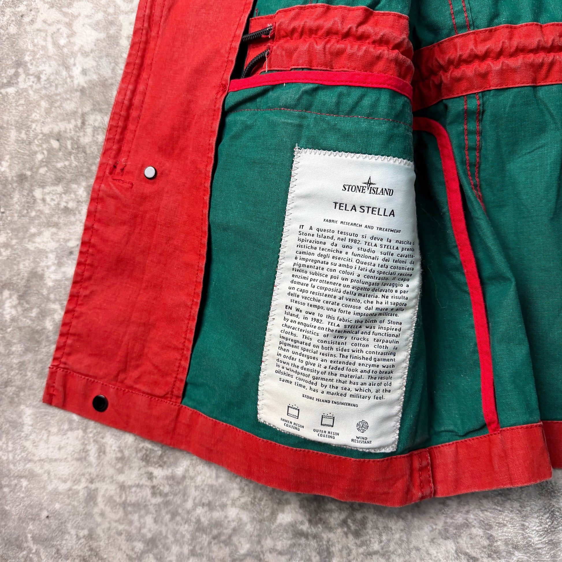 Stone Island Tela Stella Field Jacket (S) | Small, Red
