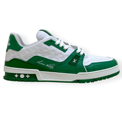 LOUIS VUITTON LV TRAINER SNEAKER GREEN / WHITE UK10 | UK 10, Green