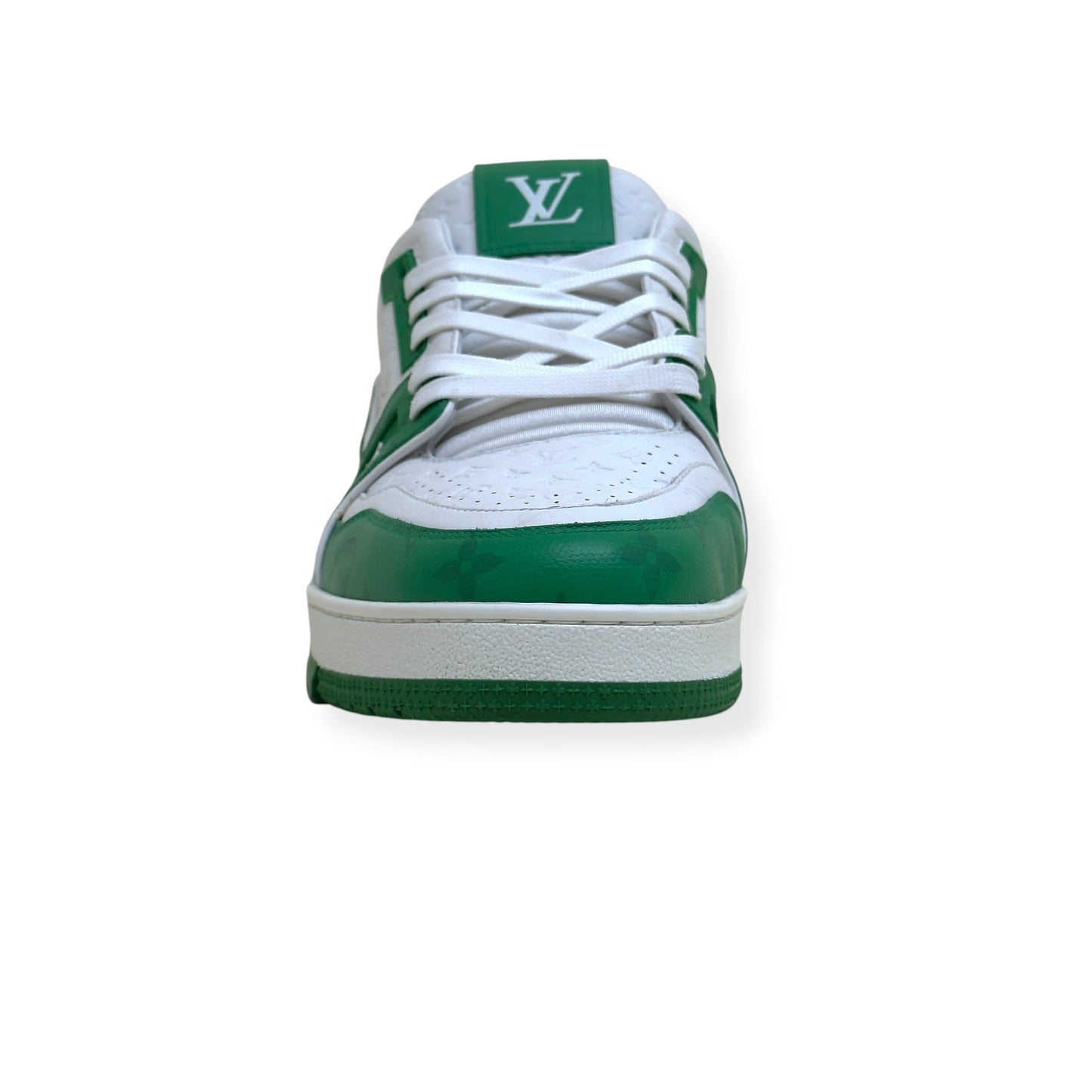 LOUIS VUITTON LV TRAINER SNEAKER GREEN / WHITE UK10 | UK 10, Green