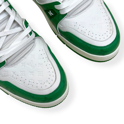 LOUIS VUITTON LV TRAINER SNEAKER GREEN / WHITE UK10 | UK 10, Green