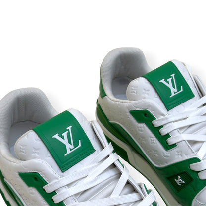 LOUIS VUITTON LV TRAINER SNEAKER GREEN / WHITE UK10 | UK 10, Green