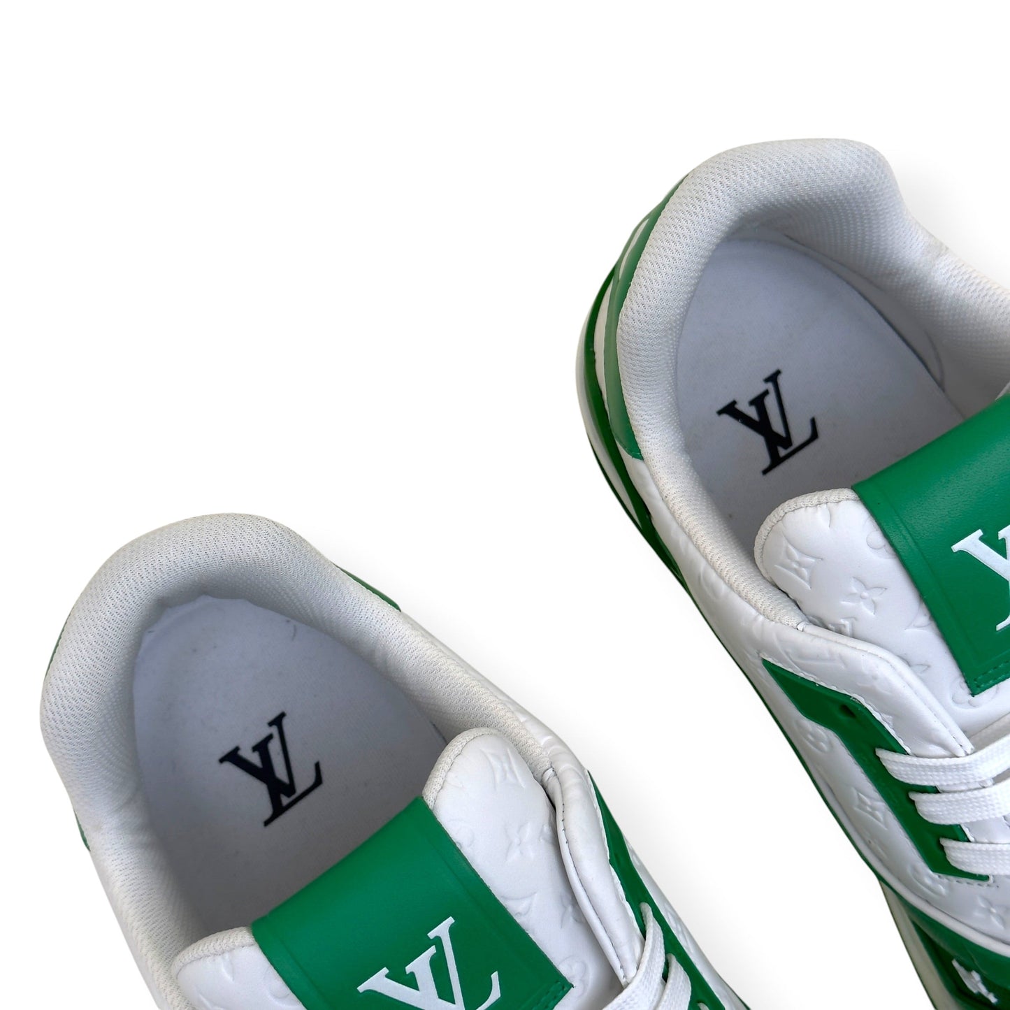 LOUIS VUITTON LV TRAINER SNEAKER GREEN / WHITE UK10 | UK 10, Green