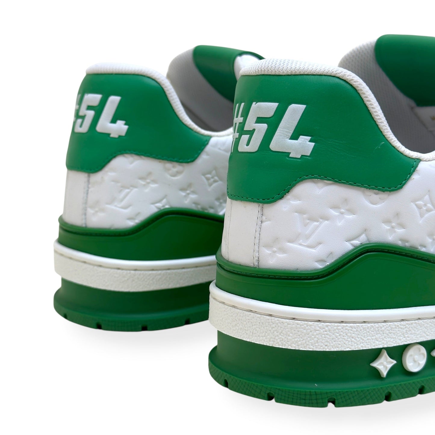 LOUIS VUITTON LV TRAINER SNEAKER GREEN / WHITE UK10 | UK 10, Green
