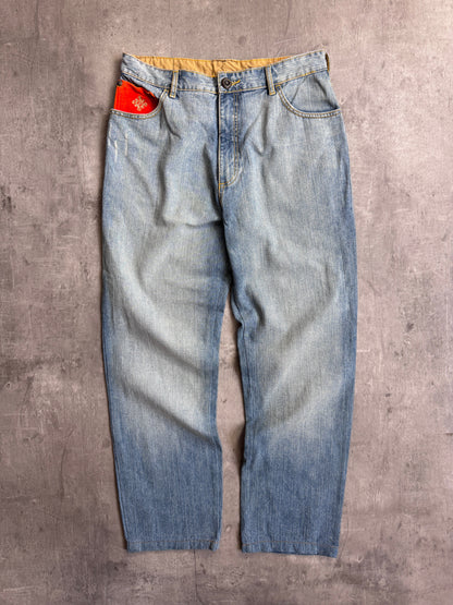 Pelle Pelle Lightwash Embroidered Denim Jeans