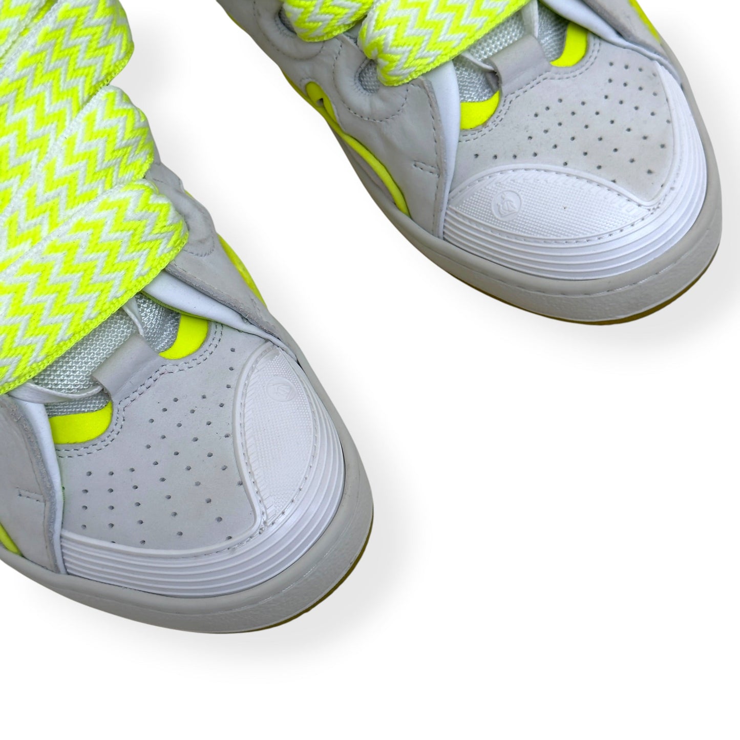 LANVIN CURB SNEAKER WHITE / NEON YELLOW 46 / UK11 | UK 11, White