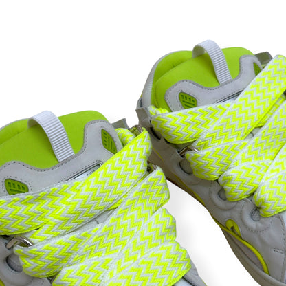 LANVIN CURB SNEAKER WHITE / NEON YELLOW 46 / UK11 | UK 11, White