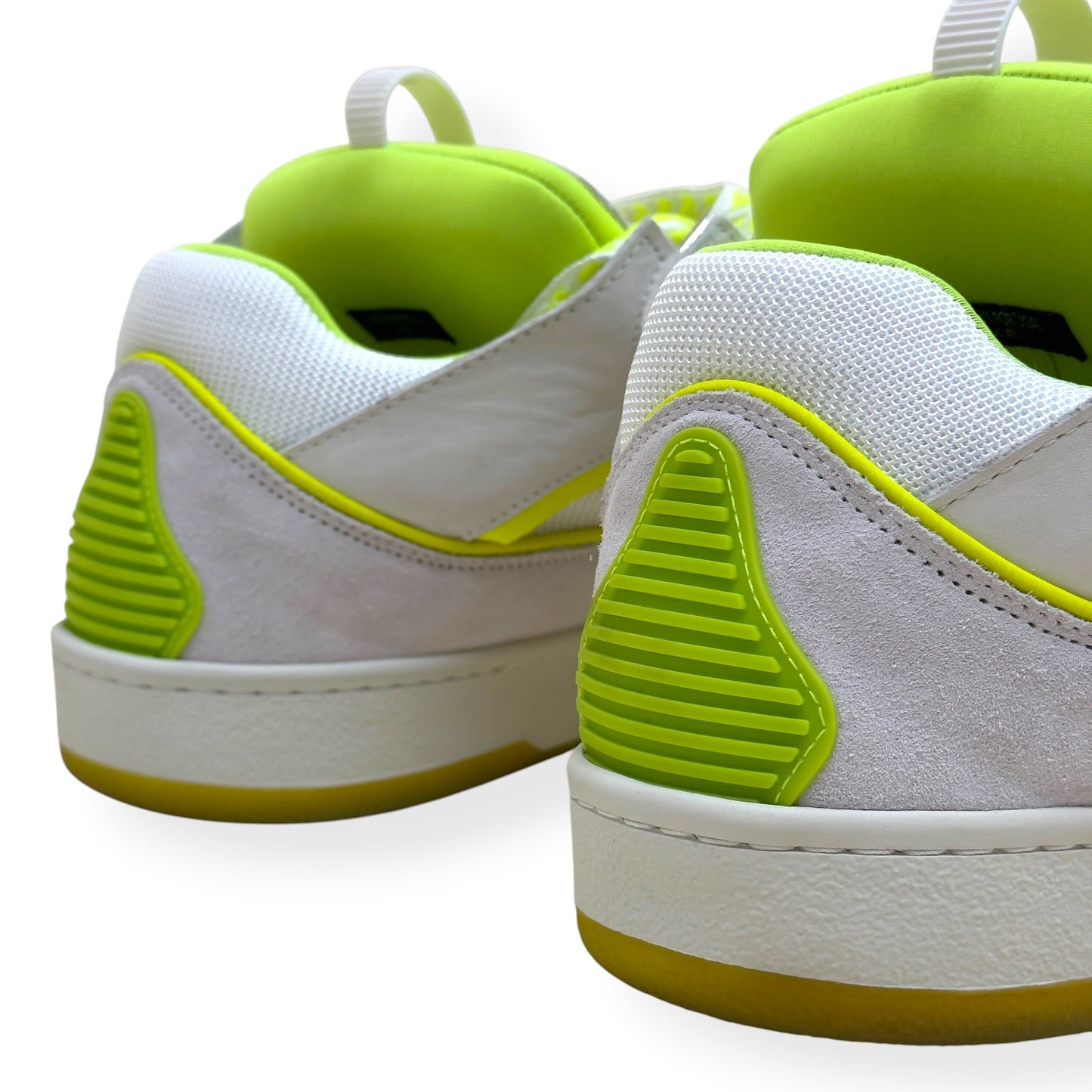 LANVIN CURB SNEAKER WHITE / NEON YELLOW 46 / UK11 | UK 11, White