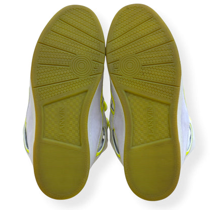 LANVIN CURB SNEAKER WHITE / NEON YELLOW 46 / UK11 | UK 11, White