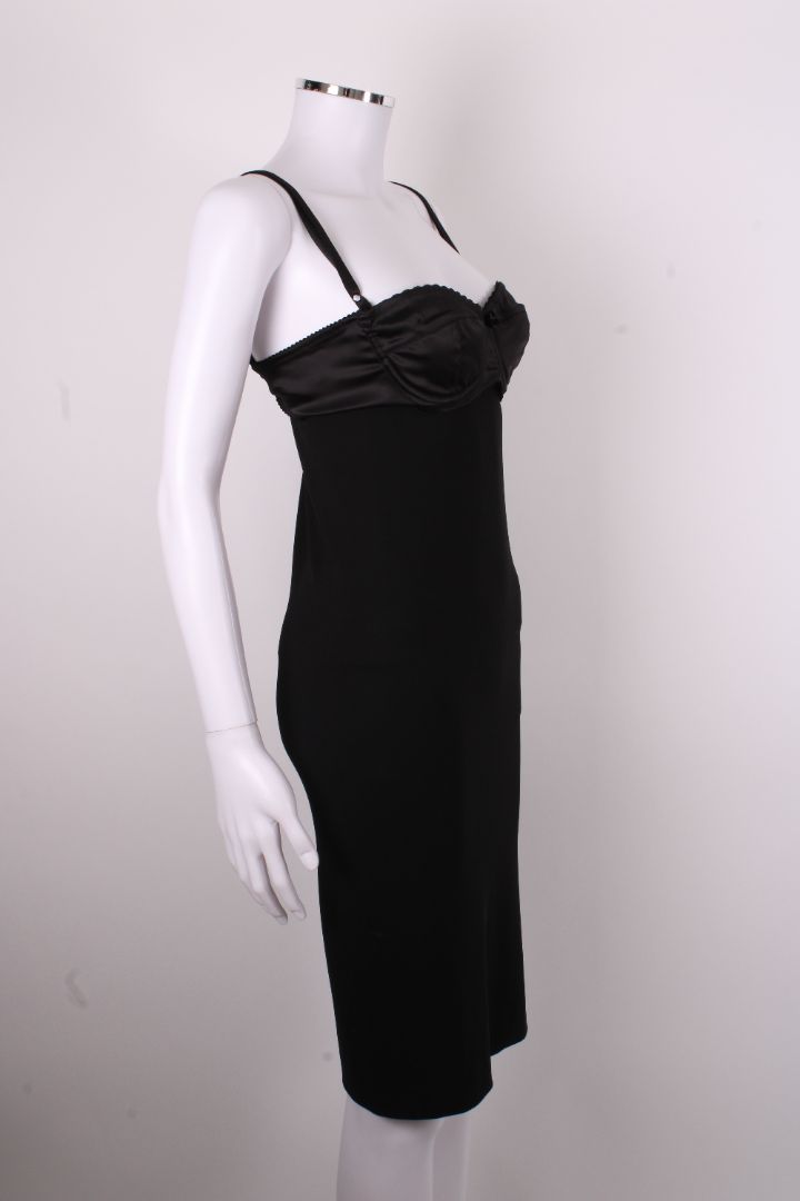 Dolce & Gabbana Bustier Slip Dress Black S | O/S, Black
