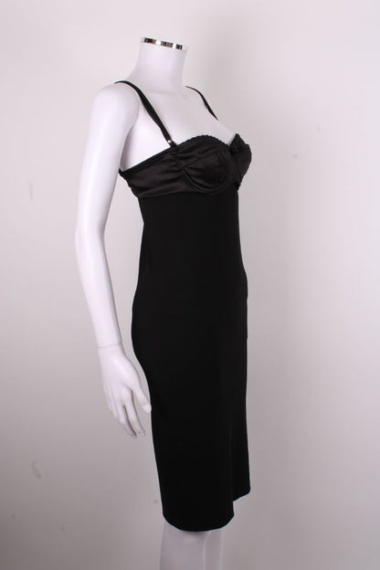 Dolce & Gabbana Bustier Slip Dress Black S | O/S, Black