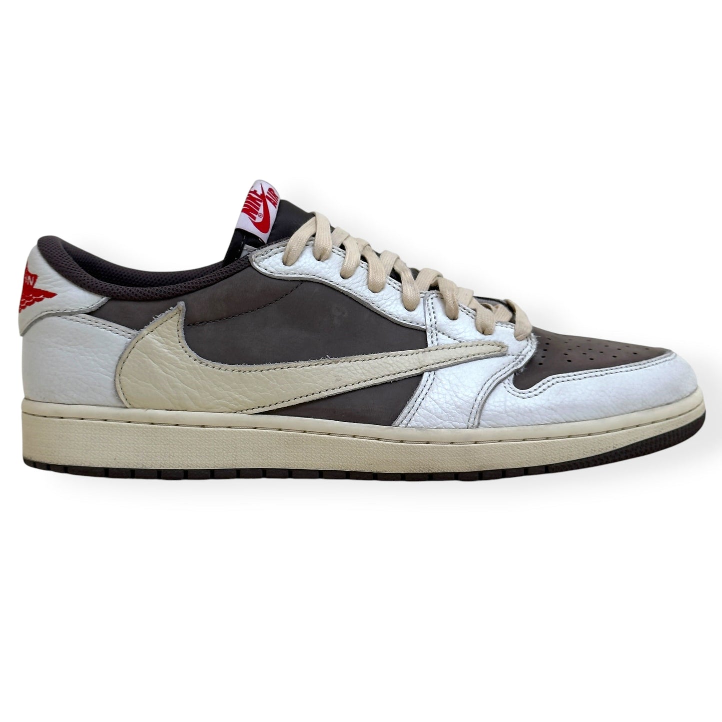 AIR JORDAN TRAVIS SCOTT 1 LOW OG REVERSE MOCHA SNEAKER UK11 | UK 11, White and Brown