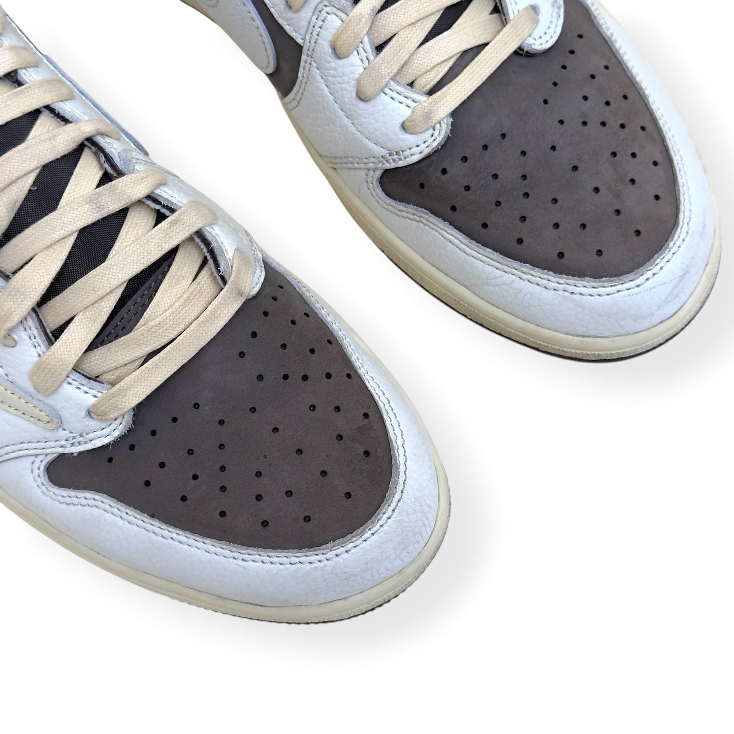 AIR JORDAN TRAVIS SCOTT 1 LOW OG REVERSE MOCHA SNEAKER UK11 | UK 11, White and Brown