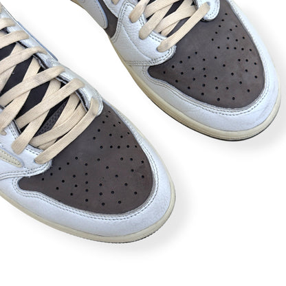 AIR JORDAN TRAVIS SCOTT 1 LOW OG REVERSE MOCHA SNEAKER UK11 | UK 11, White and Brown