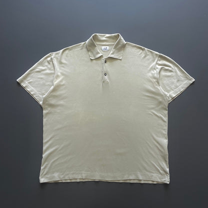 C.P. Company Beige SS99 Short Sleeve Polo Shirt | X-Large, Beige