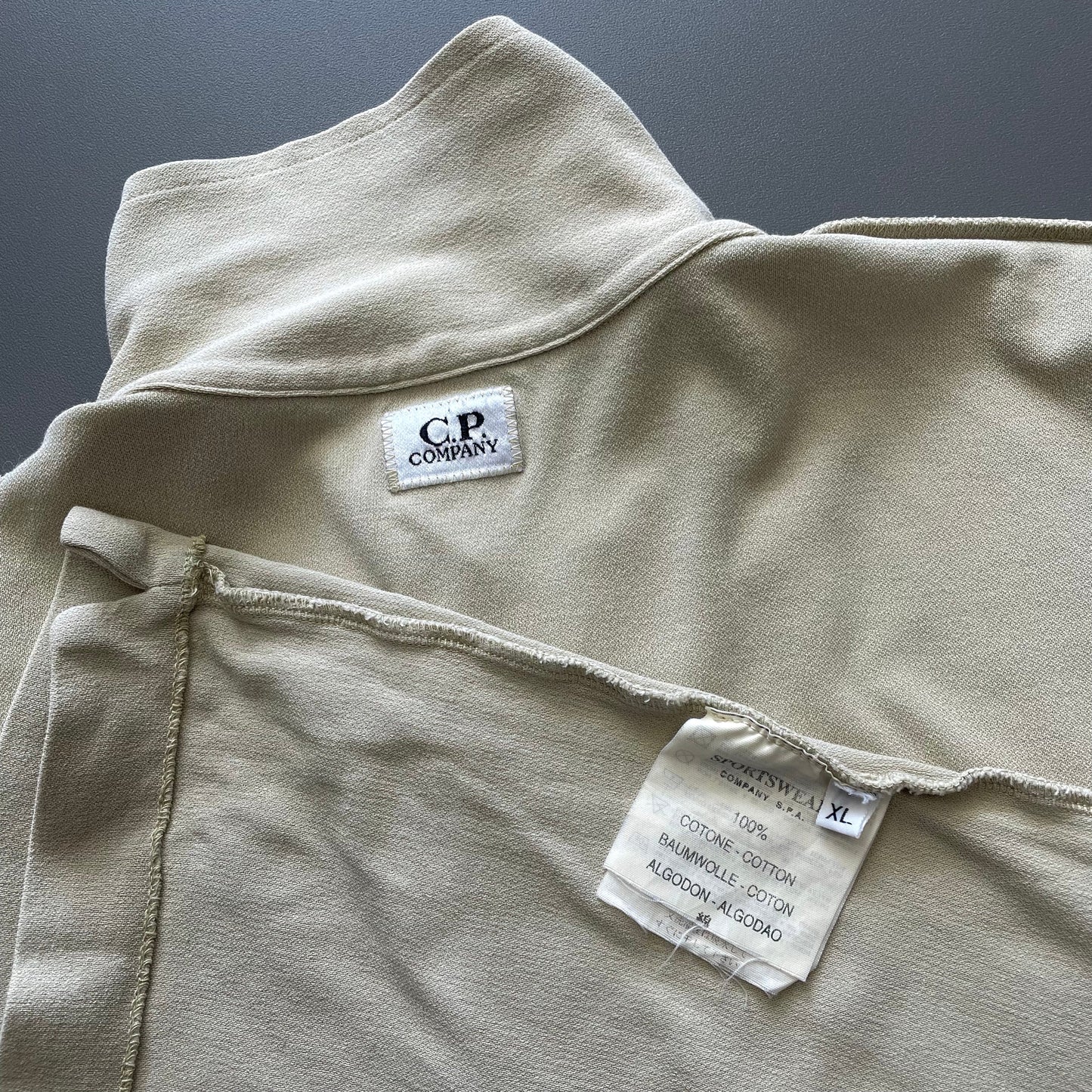 C.P. Company Beige SS99 Short Sleeve Polo Shirt | X-Large, Beige