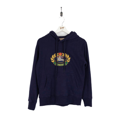 Burberry Logo Emroidered Navy Hoodie