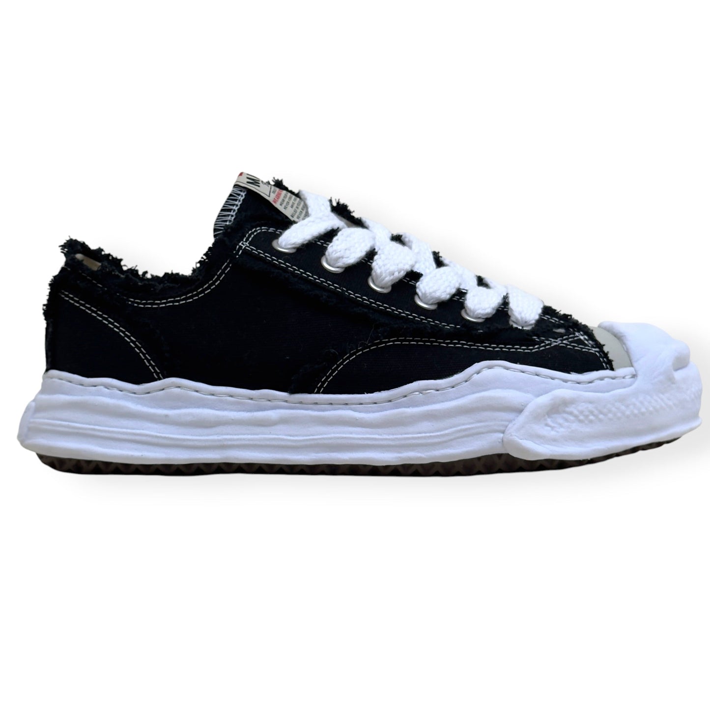 MAISON MIHARA YASUHIRO HANK OG DISTRESSED SNEAKER BLACK / WHITE 45 / UK11 | UK 11, Black