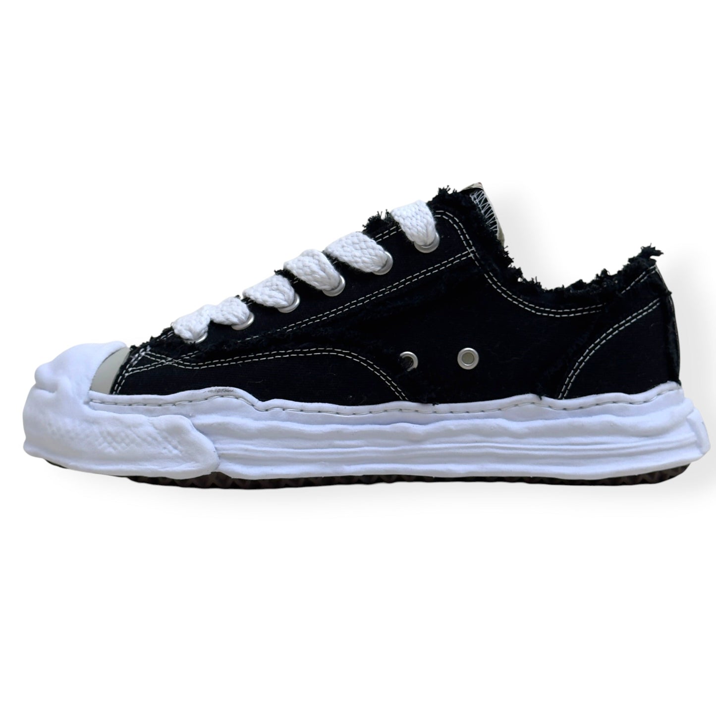 MAISON MIHARA YASUHIRO HANK OG DISTRESSED SNEAKER BLACK / WHITE 45 / UK11 | UK 11, Black