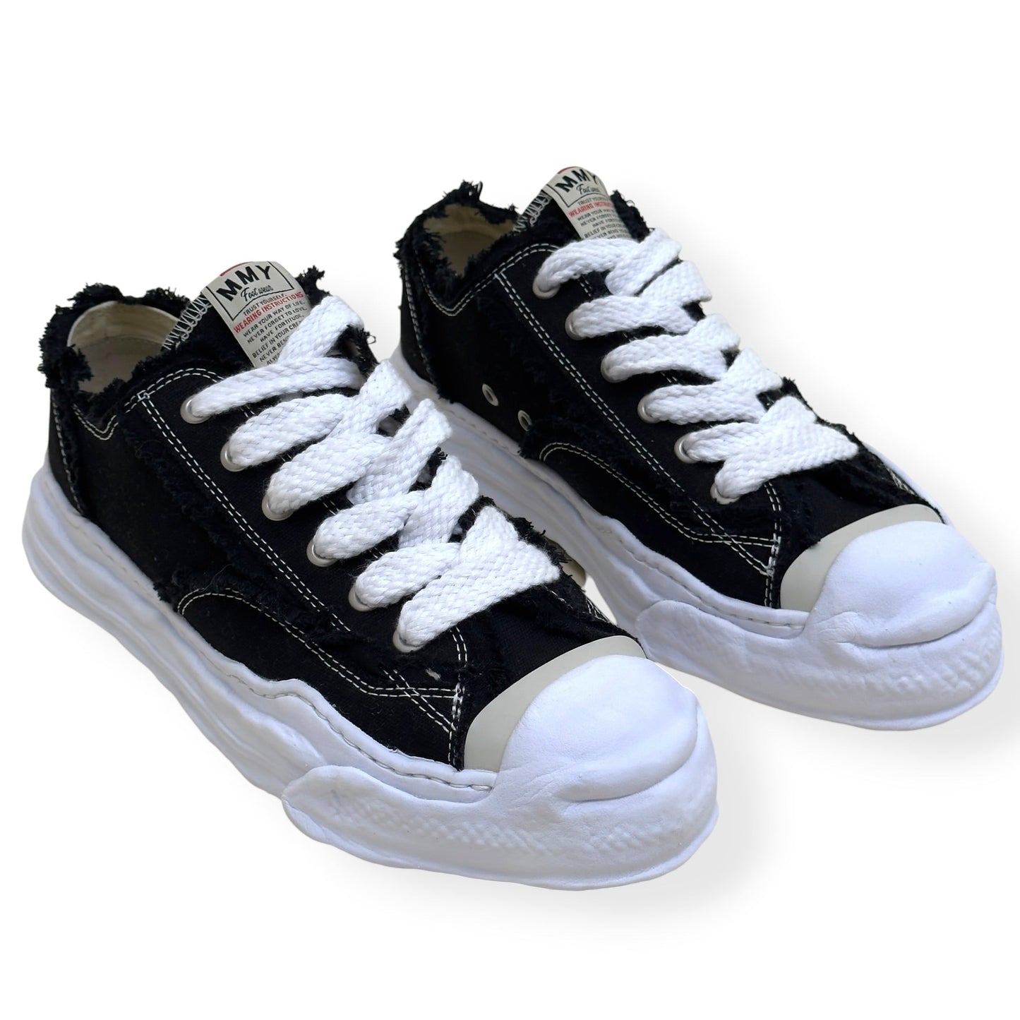 MAISON MIHARA YASUHIRO HANK OG DISTRESSED SNEAKER BLACK / WHITE 45 / UK11 | UK 11, Black