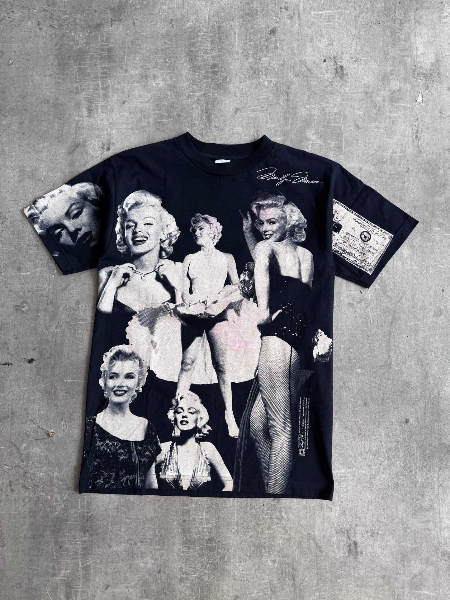 1998 Marilyn Monroe Popart All Over Print Graphic Tee | Medium, Multicoloured