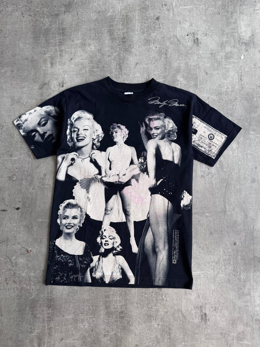 1998 Marilyn Monroe Popart All Over Print Graphic Tee | Medium, Multicoloured