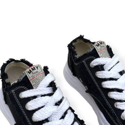 MAISON MIHARA YASUHIRO HANK OG DISTRESSED SNEAKER BLACK / WHITE 45 / UK11 | UK 11, Black