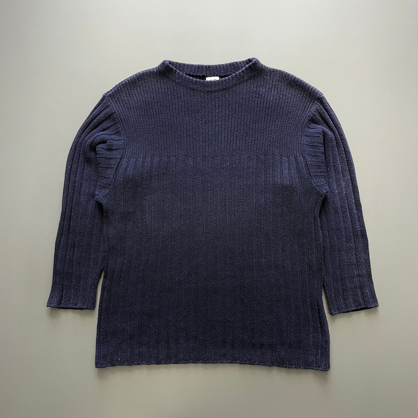 C.P. Company Navy SS95 Silk-Blend Fishermans Knit Jumper | X-Large, Navy