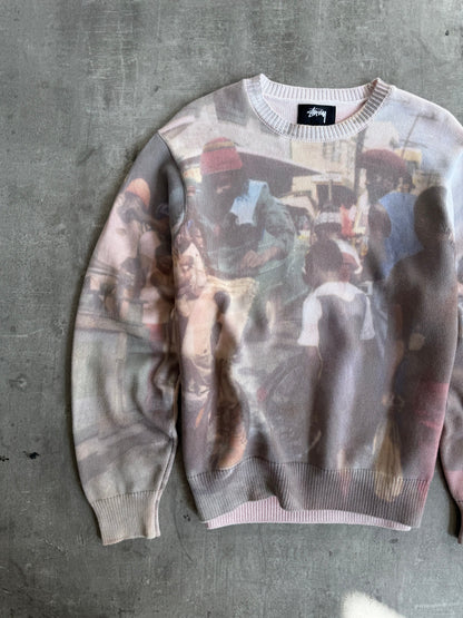 Stussy x Peter Tosh Printed Sweater | Medium, Multicoloured