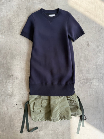 Sacai 5843 Nylon Sweater Dress | Small, Navy and Olive