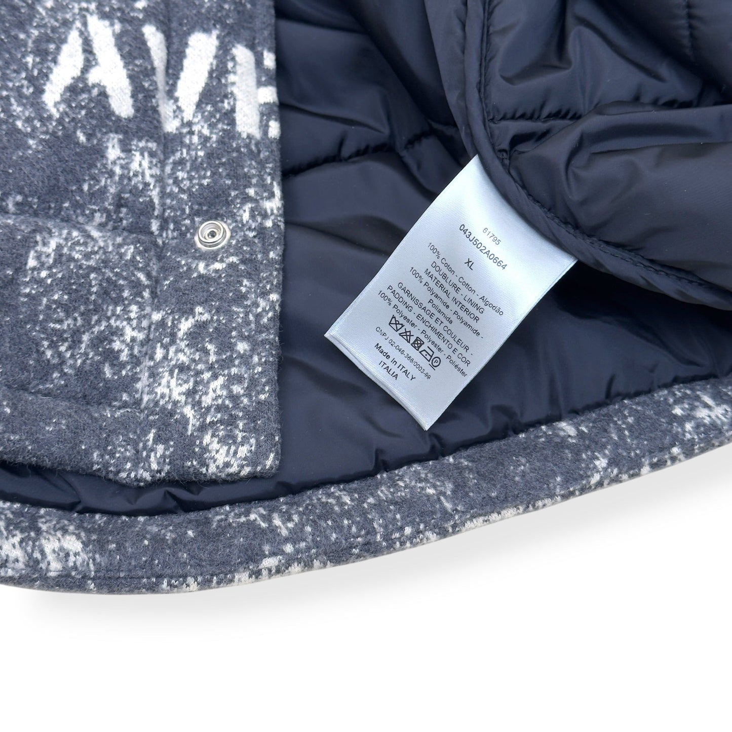 DIOR CHRISTIAN DIOR ATELIER PADDED JACKET GREY XL | XL, Grey