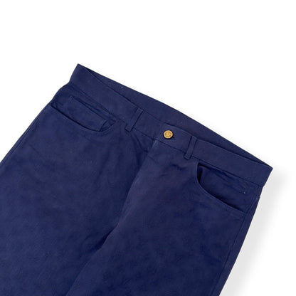 LOUIS VUITTON WATERCOLOUR MONOGRAM DENIM JEANS NAVY 36 / XL | XL, Navy