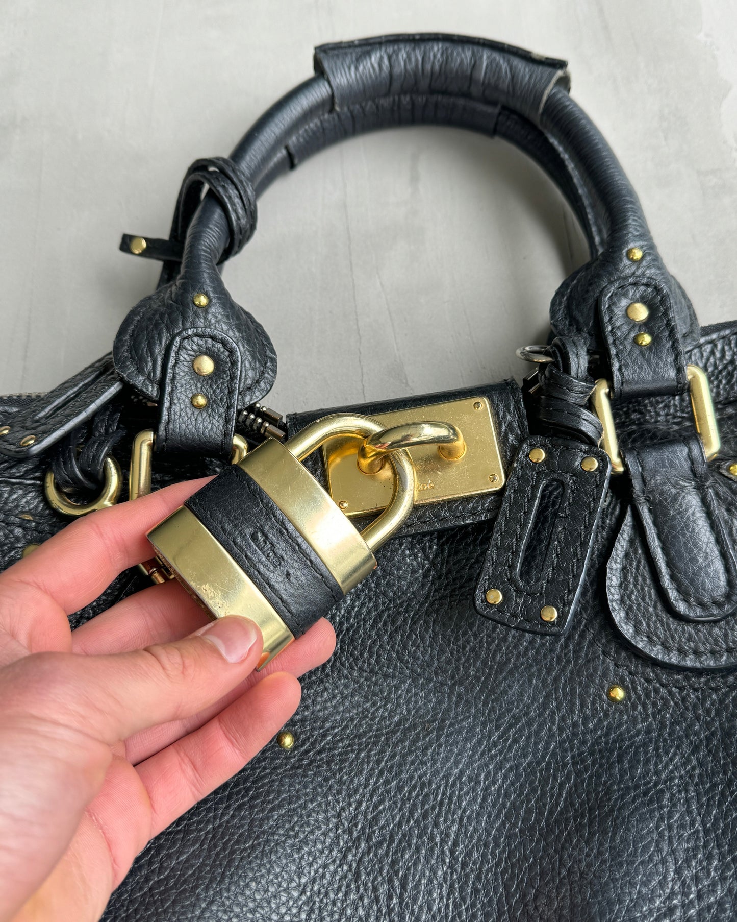 CHLOE BY PHOEBE PHILO BLACK LEATHER PADDINGTON BAG | O/S, Black