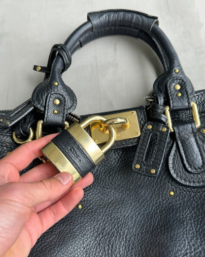 CHLOE BY PHOEBE PHILO BLACK LEATHER PADDINGTON BAG | O/S, Black