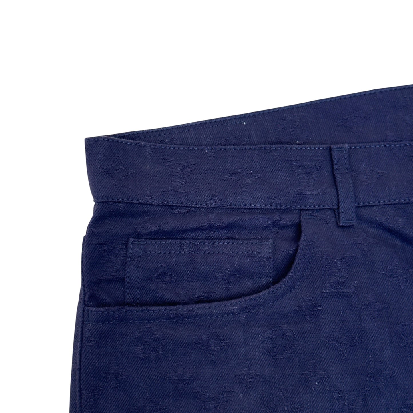 LOUIS VUITTON WATERCOLOUR MONOGRAM DENIM JEANS NAVY 36 / XL | XL, Navy