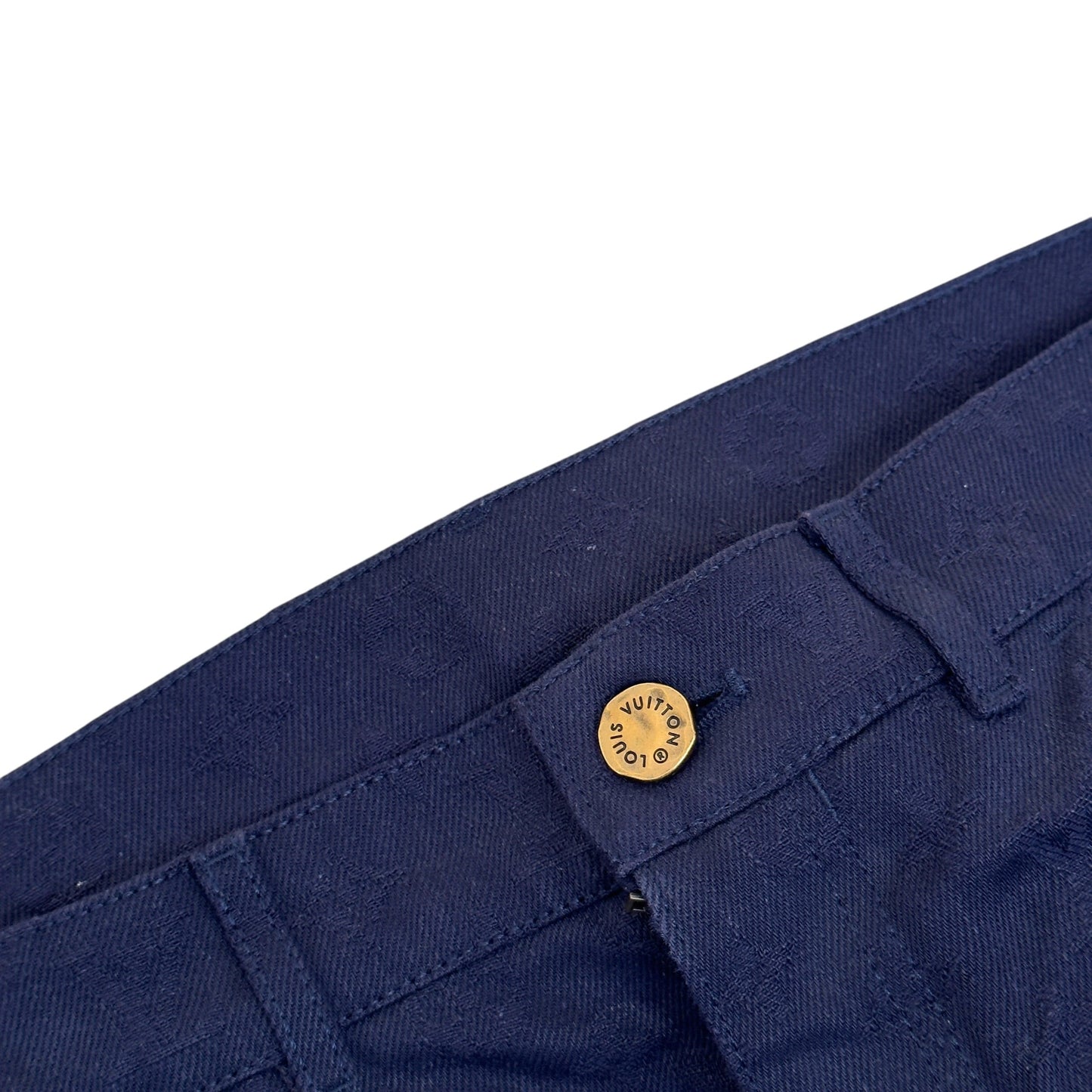 LOUIS VUITTON WATERCOLOUR MONOGRAM DENIM JEANS NAVY 36 / XL | XL, Navy