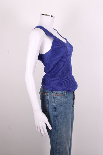 M Missoni S/S Knit Top Blue 10 | O/S, Blue