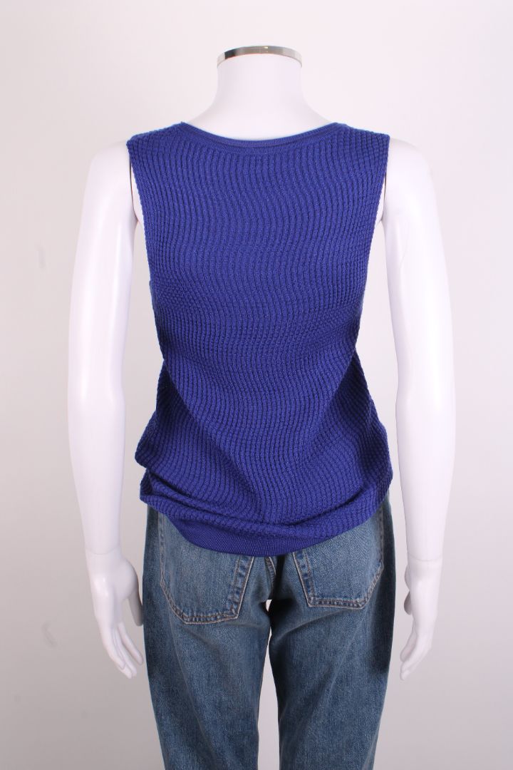 M Missoni S/S Knit Top Blue 10 | O/S, Blue
