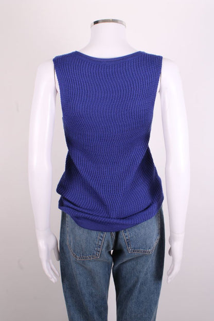 M Missoni S/S Knit Top Blue 10 | O/S, Blue