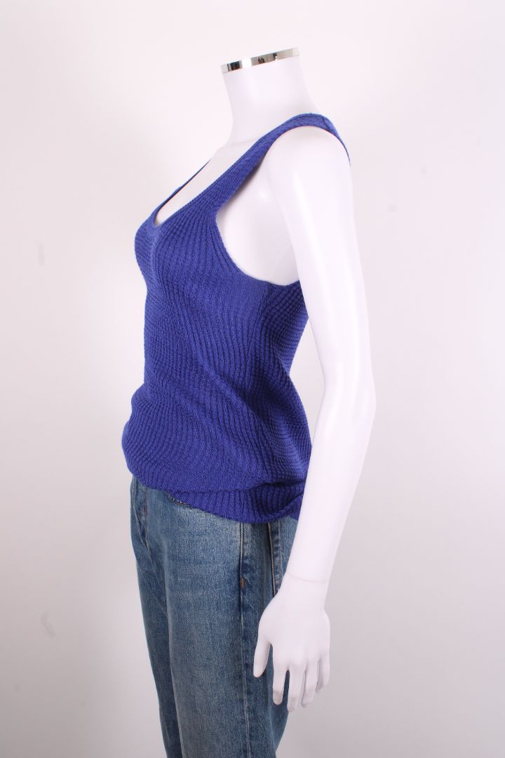 M Missoni S/S Knit Top Blue 10 | O/S, Blue